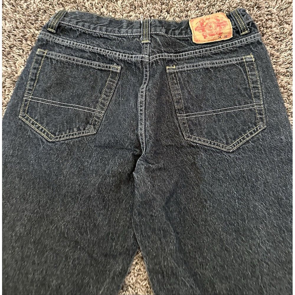 Vintage PJ MARK Denim Jeans Skater Straight Leg Black Size 34x32